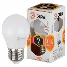 Лампа LED СТАНДАРТ E27-P45-7Вт-827 шар,теплый