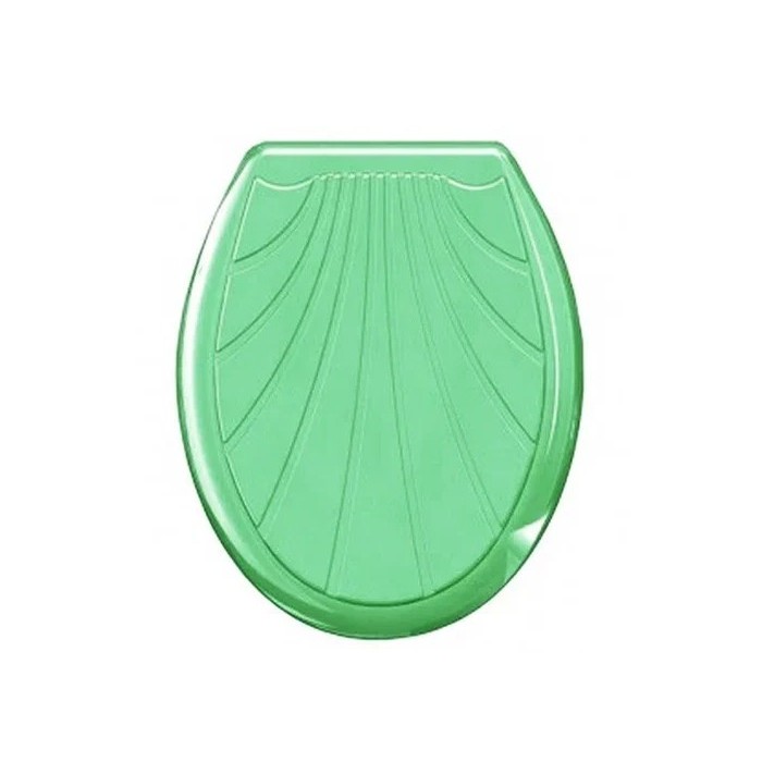 Сиденье для унитаза пластиковое РАКУШКА зеленое
