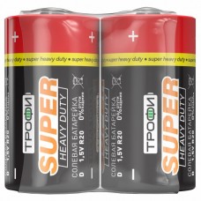 Батарейки ТРОФИ Super R20-2S солевая (12/288)