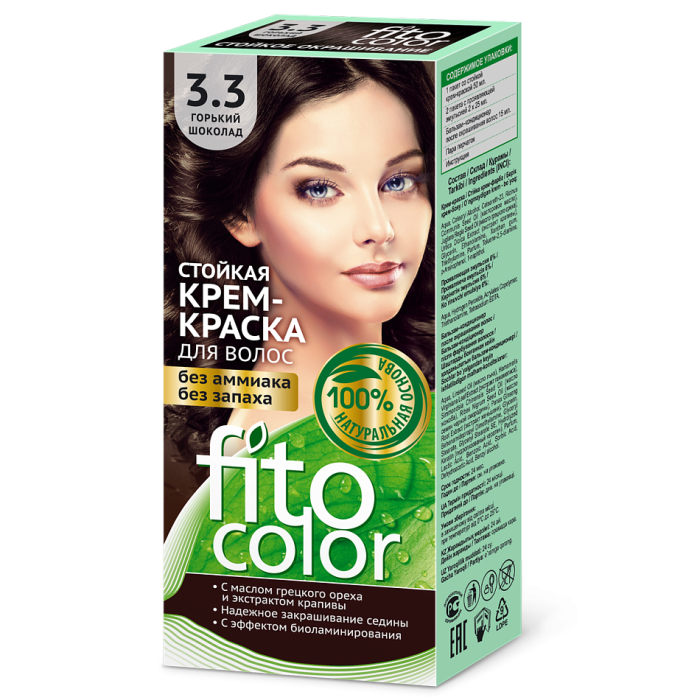 Краска для волос ФИТОКОЛОР 3.3 Горький шоколад
