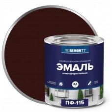 Эмаль ПФ-115 ПРОРЕМОНТ шоколадно-коричневый 2,7кг