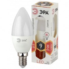 Лампа LED СТАНДАРТ E14-B35-9Вт-827 свеча,теплый