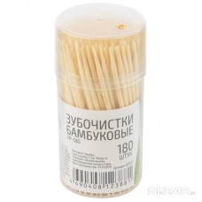 Зубочистки РЫЖИЙ КОТ TP-180 бамбуковые 180шт