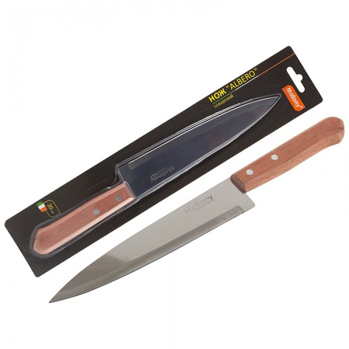 Нож МЭЛЛОНИ Albero MAL-01AL поварской 20см деревянная рукоятка