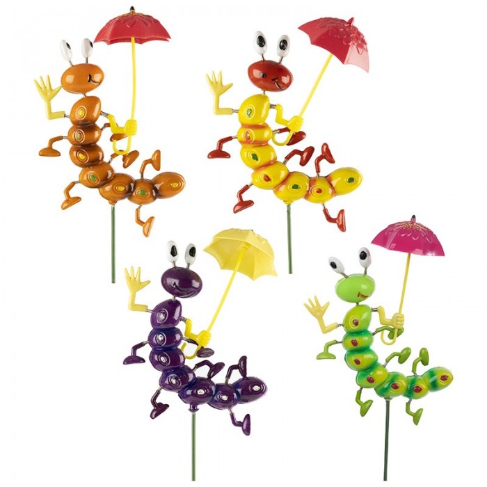 Штекер садовый Гусеница с зонтиком
