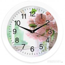 Часы настенные ЭНЕРДЖИ ЕС-96 круглые Цветы