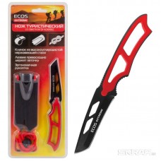 Нож туристический ЭКОС EX-SW-B01R со свистком красный
