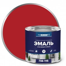 Эмаль ПФ-115 ПРОРЕМОНТ красный 1,9кг