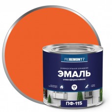 Эмаль ПФ-115 ПРОРЕМОНТ оранжевый 1,9кг