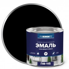 Эмаль ПФ-115 ПРОРЕМОНТ черный 1,9кг