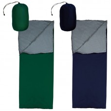 Спальный мешок-одеяло ЭКОС СМ001 зеленый/серый+синий/серый