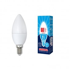 Лампа LED НОРМА E14-С37-7Вт-4000К свеча,нейтральный 