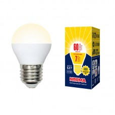 Лампа LED НОРМА E27-G45-7Вт-3000К шар,теплый