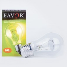 Лампа накаливания ФАВОР E27-A50-95Вт-230В груша,индивидуальная упаковка