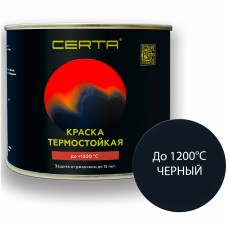 Эмаль термостойкая ЦЕРТА 1200°С черный матовый RAL9004 400г