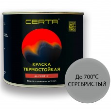 Эмаль термостойкая ЦЕРТА 700°С серебристый матовый RAL9006 400г
