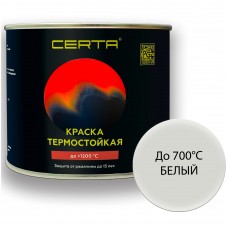 Эмаль термостойкая ЦЕРТА 700°С белый матовый RAL9003 400г