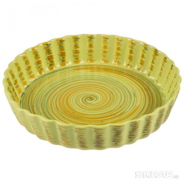 Форма для пирога Витаминка круглая керамика 2,5л