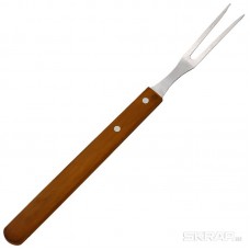 Вилка для барбекю ЭКОС деревянная ручка 352x26мм