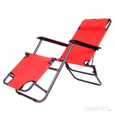 Кресло-шезлонг складное ЭКОС CHO-153 красное