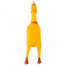 Игрушка-пищалка РЫЖИЙ КОТ Курица 15 см