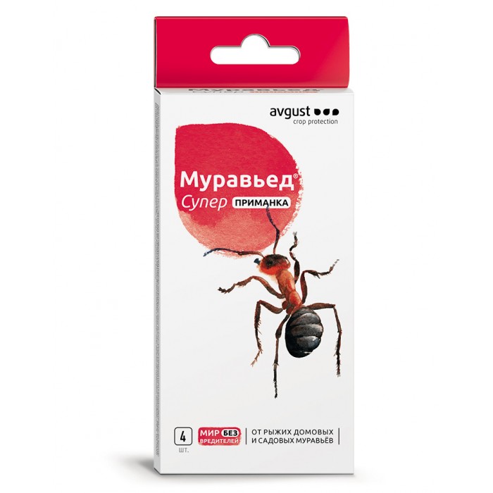 Средство от муравьев МУРАВЬЕД СУПЕР приманка 4шт 