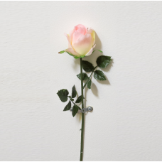 Роза одиночная с пластмассовым листом h=52см микс